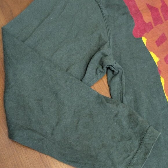 Vtg Y2K Marithe Francois Girbaud Mens 3XL Graffiti Spell Out Green Shirt Distrd - Picture 6 of 16